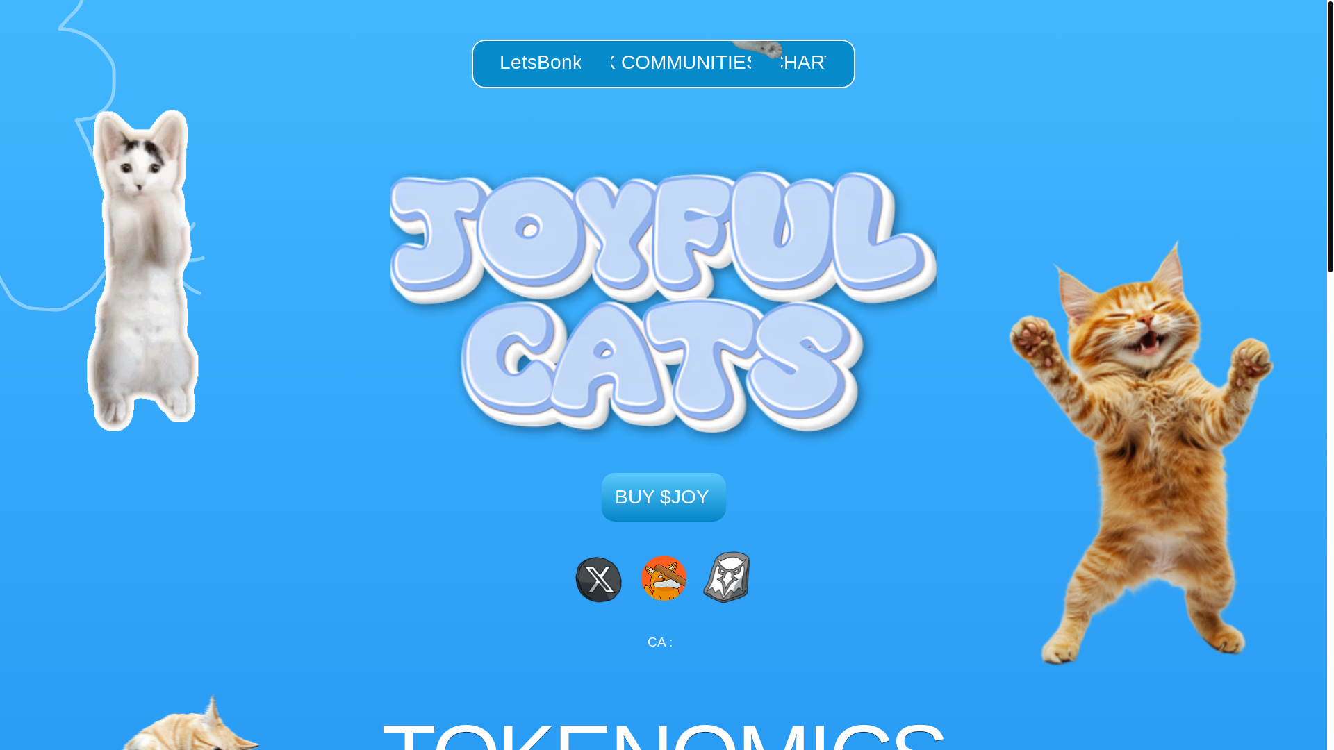 website screenshot of https://joyfulcats.fun/