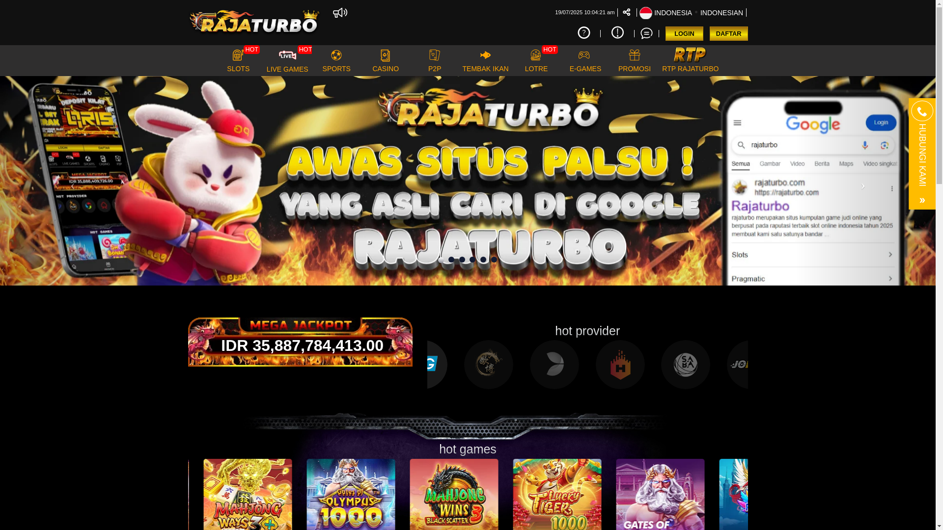 website screenshot of https://rajaturbo.us/