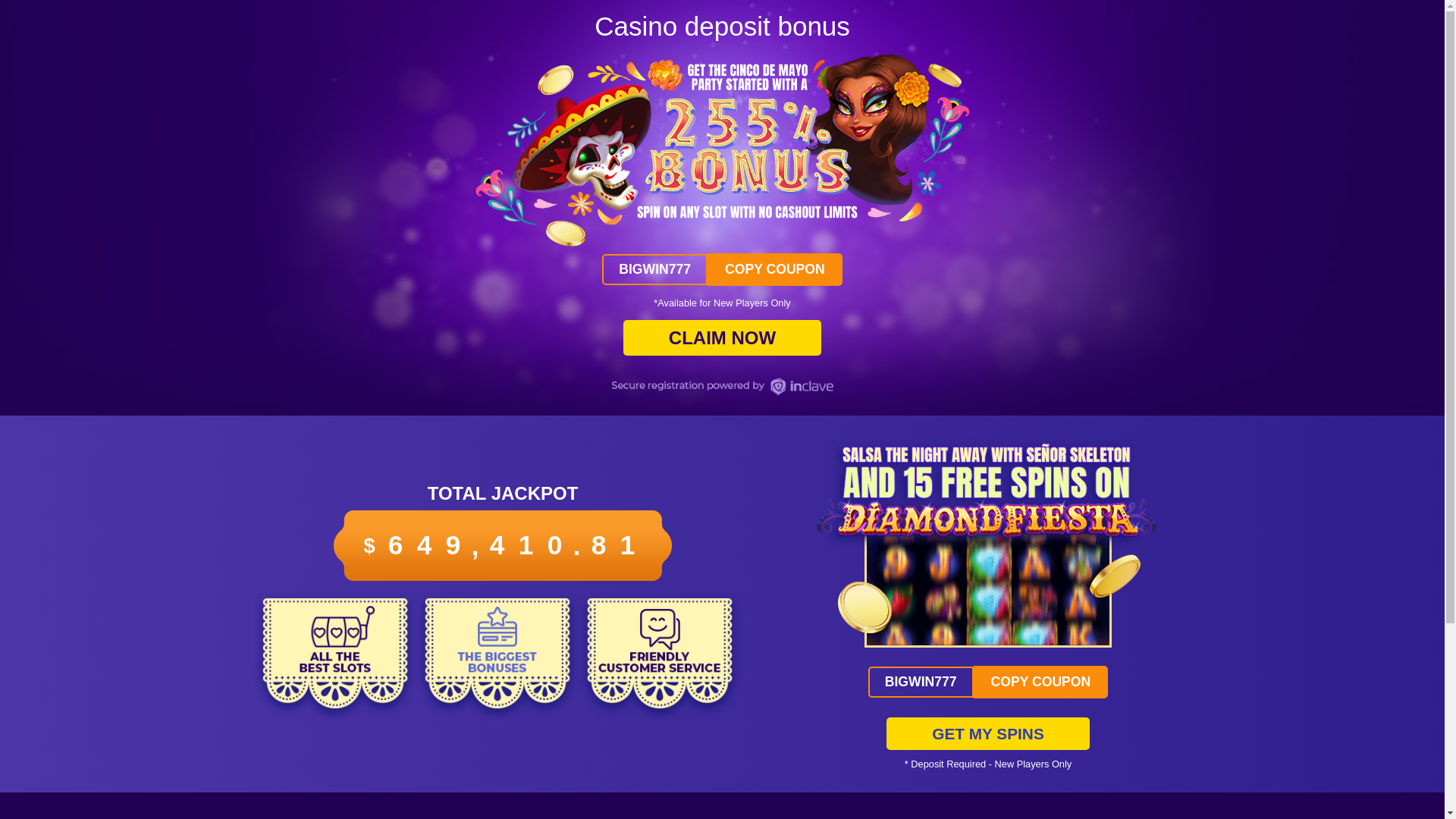 website screenshot of https://fruityvegas1.bond/