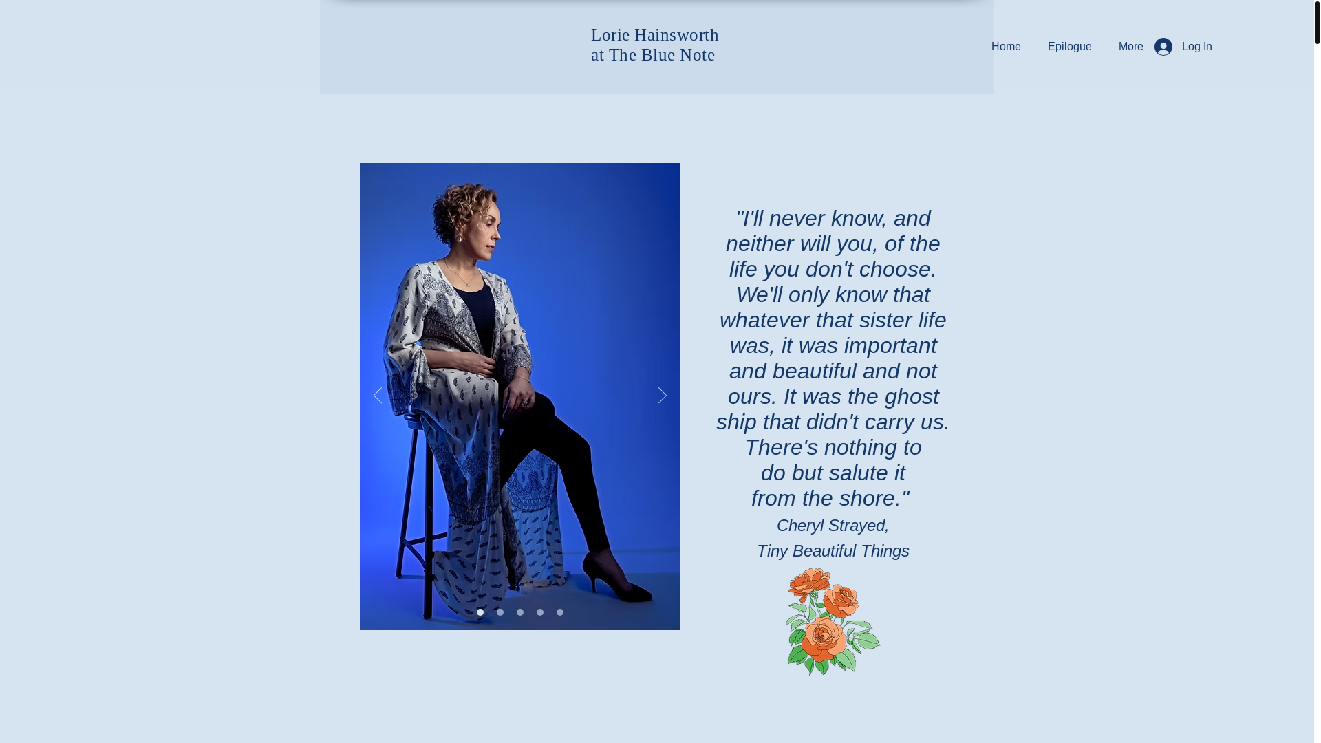 website screenshot of https://loriehainsworthcrazydreams.com/