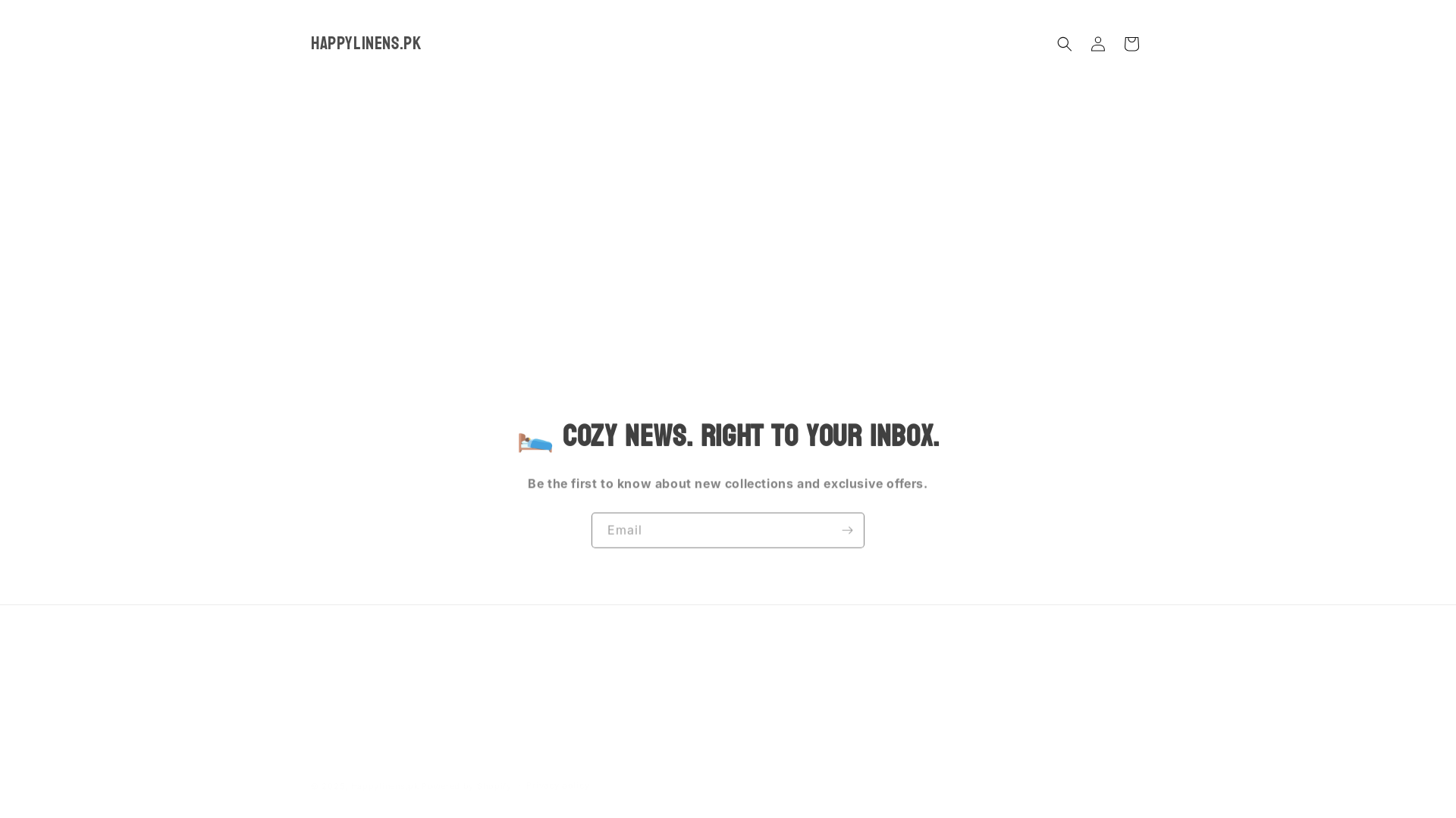website screenshot of https://happylinens.store/