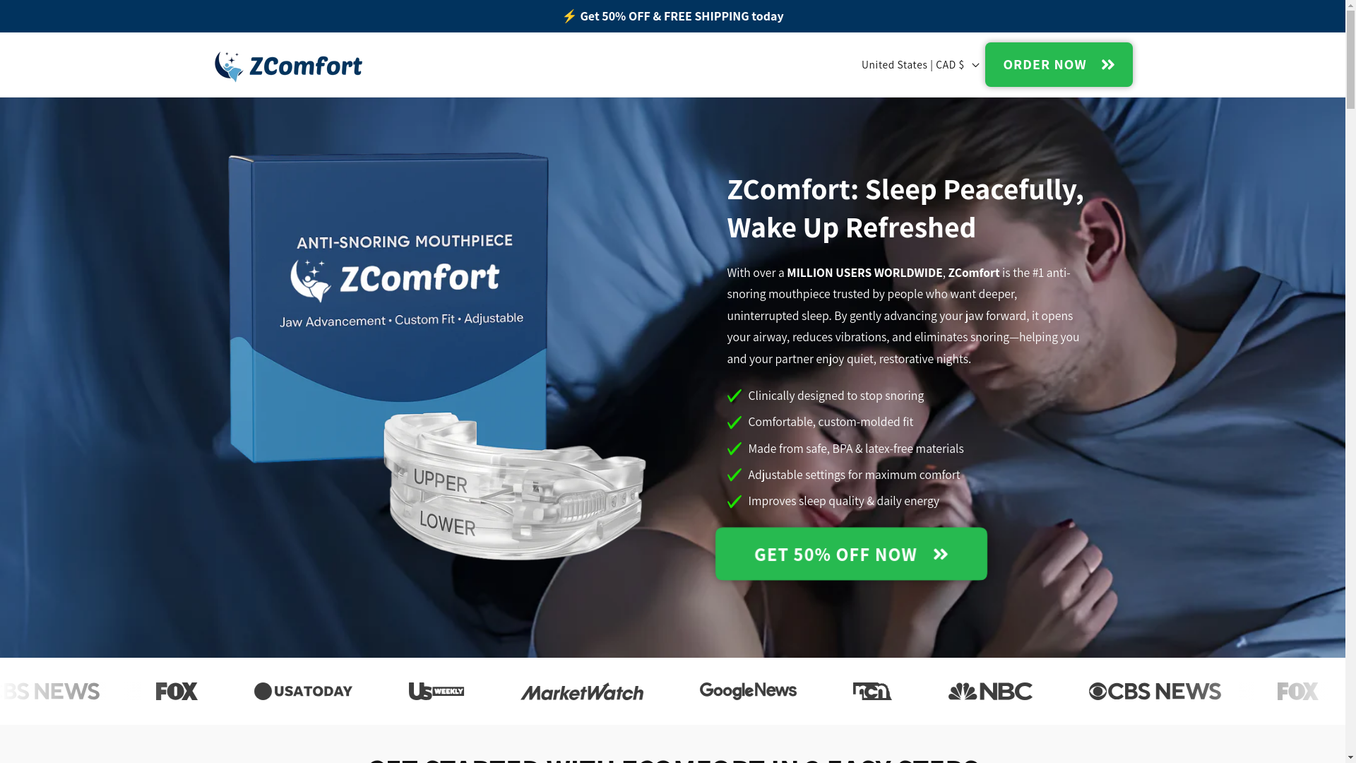 website screenshot of https://z-comforts.ca/