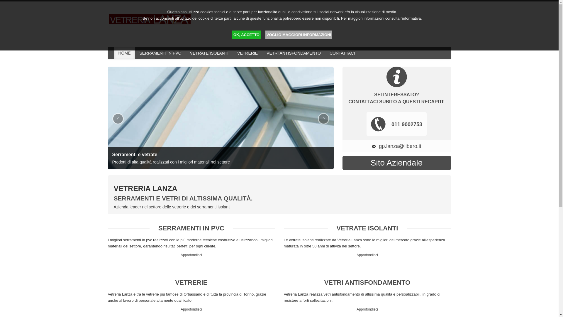 website screenshot of https://lanzavetreriaorbassano.it/