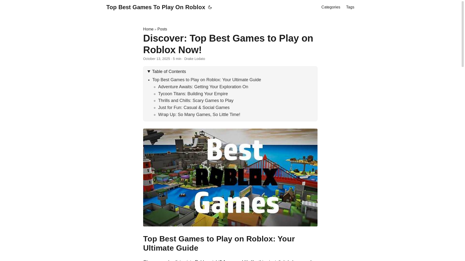 website screenshot of https://top-best-games-to-play-on-roblox.pages.dev/