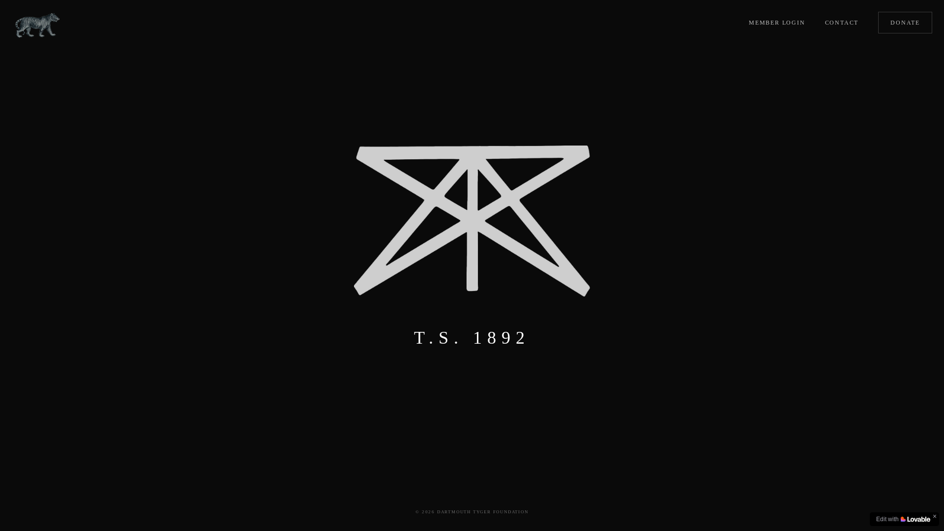 website screenshot of https://dartmouthtygerfoundation.org/