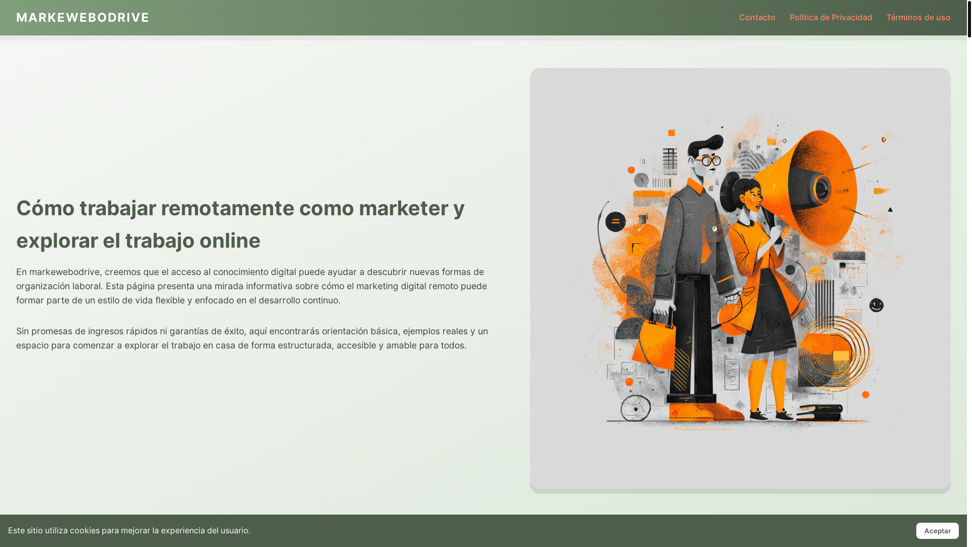 website screenshot of https://markewebodrive.pro/