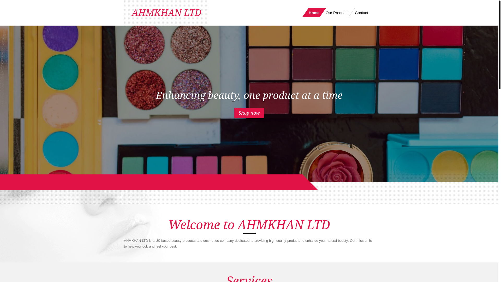 website screenshot of https://ahmkhanltd.co.uk/