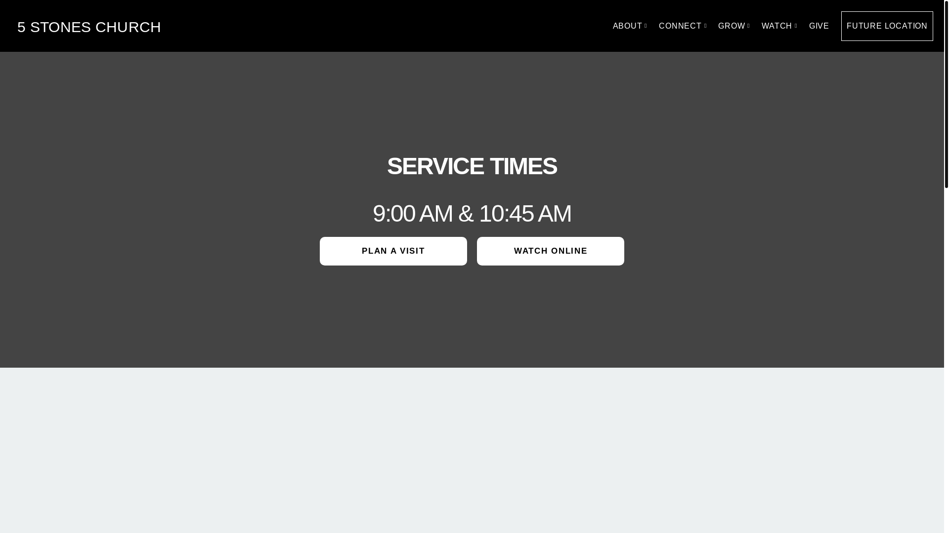 website screenshot of https://5stoneschurches.com/