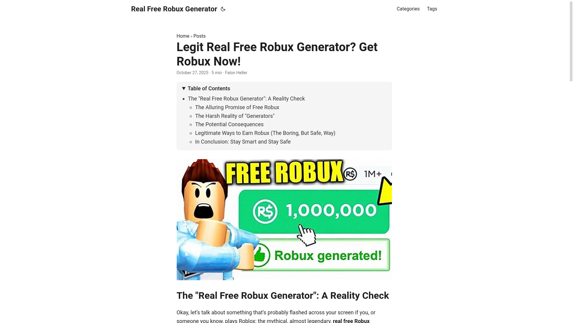 website screenshot of https://real-free-robux-generator.pages.dev/