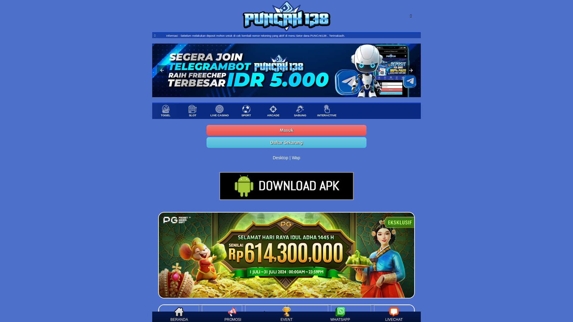 website screenshot of https://puncak138amp2.com/