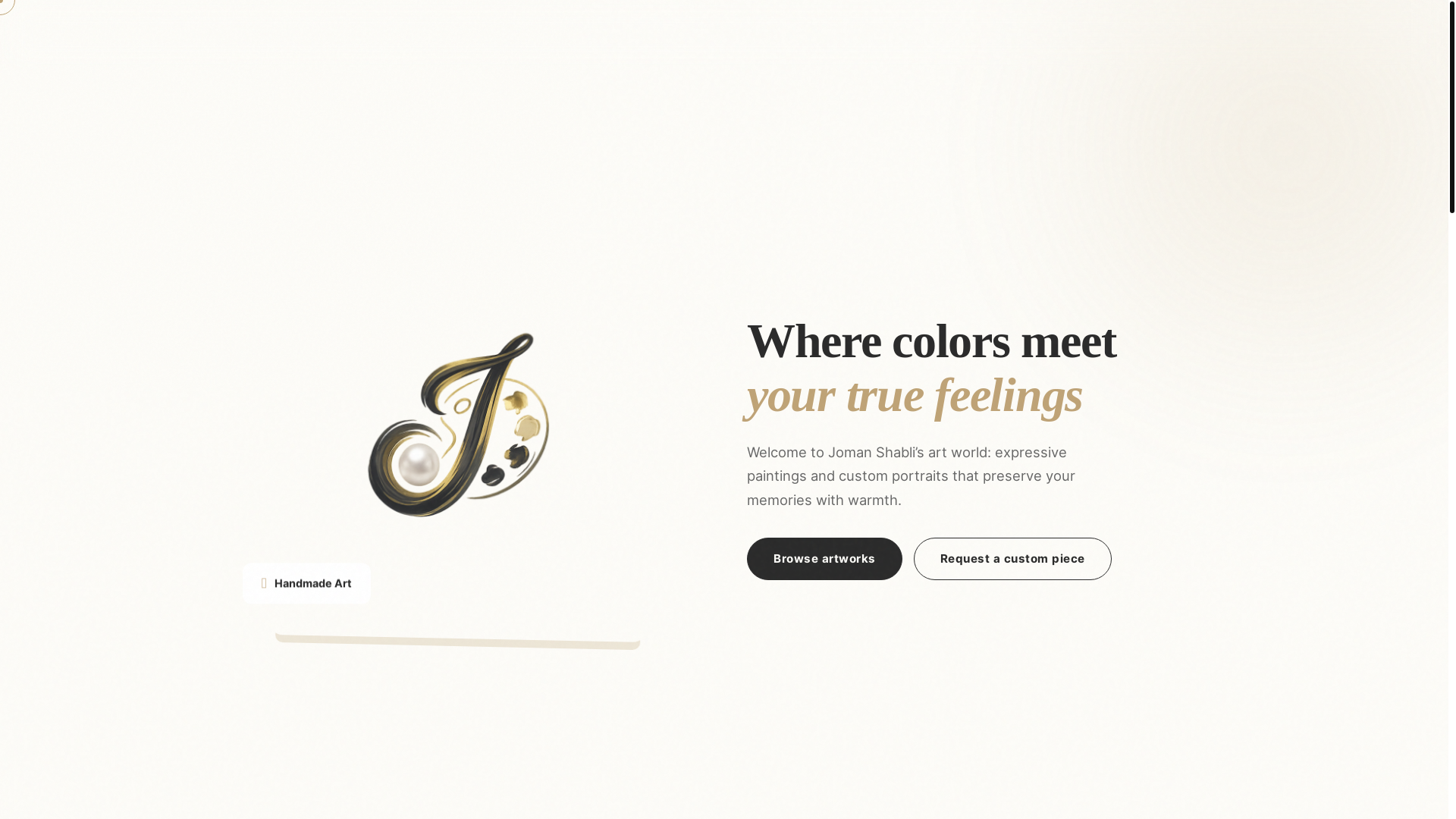 website screenshot of https://joman.art/