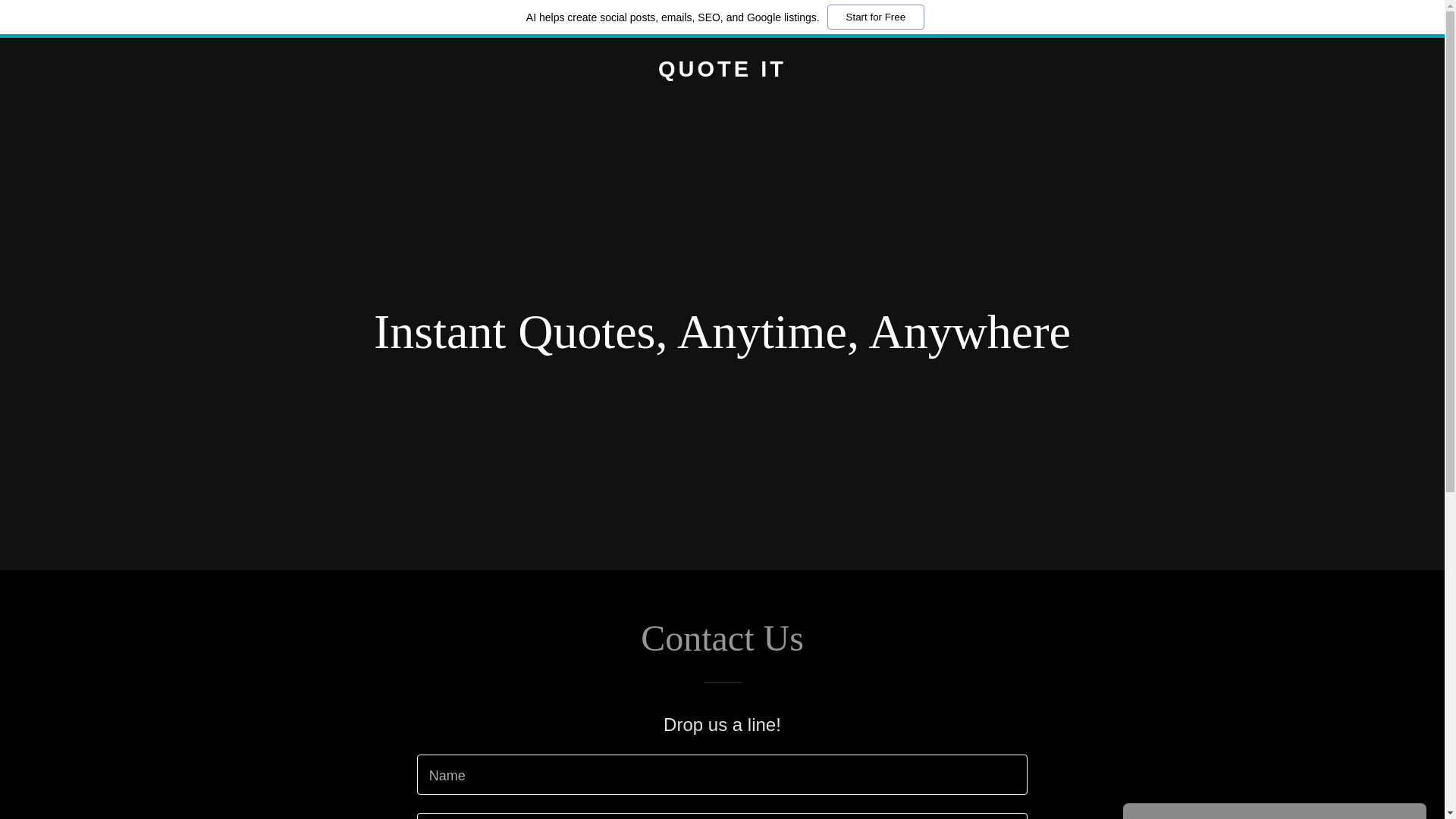 website screenshot of https://quote-it.ca/
