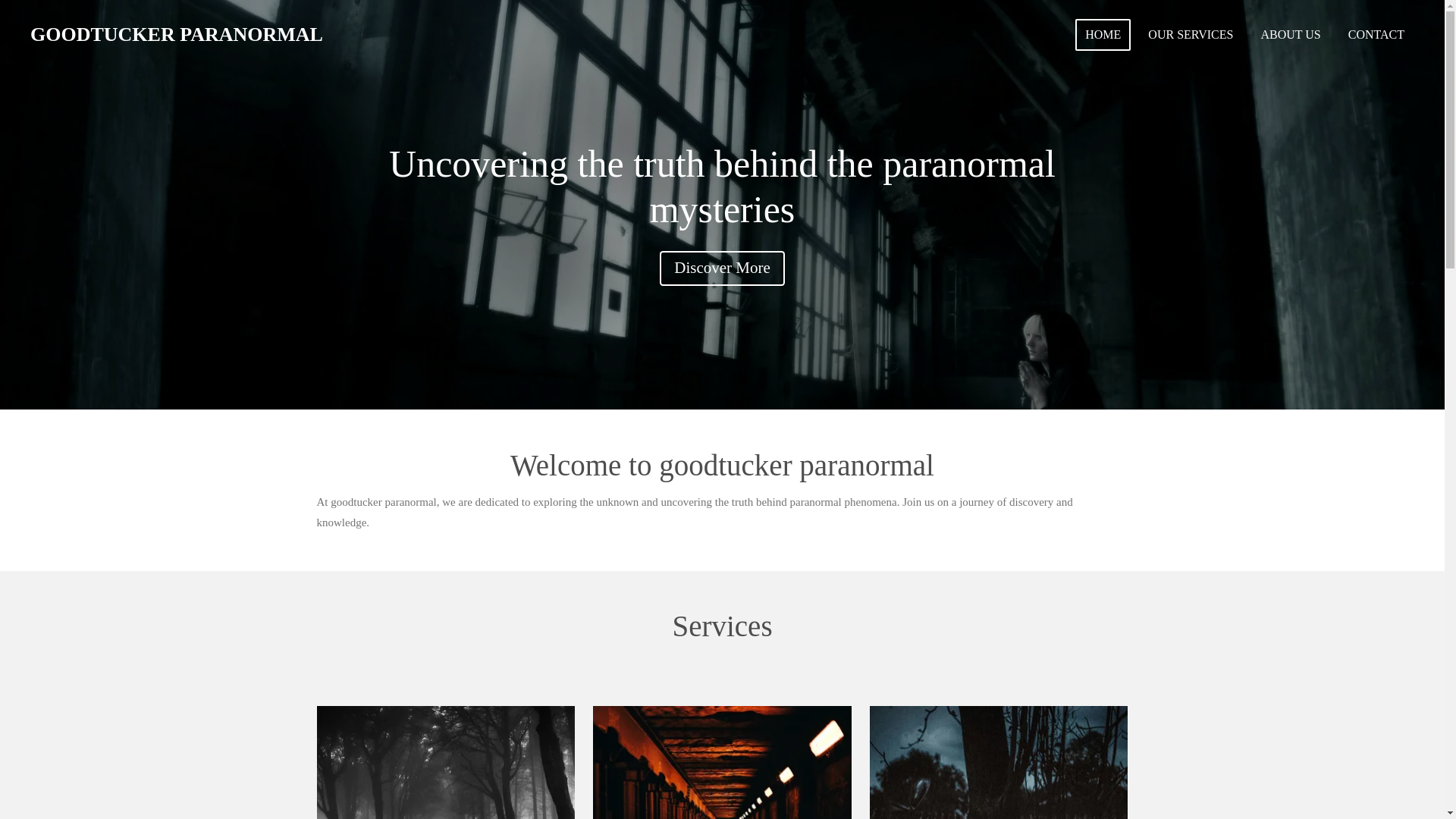 website screenshot of https://goodtuckerparanormal.org/