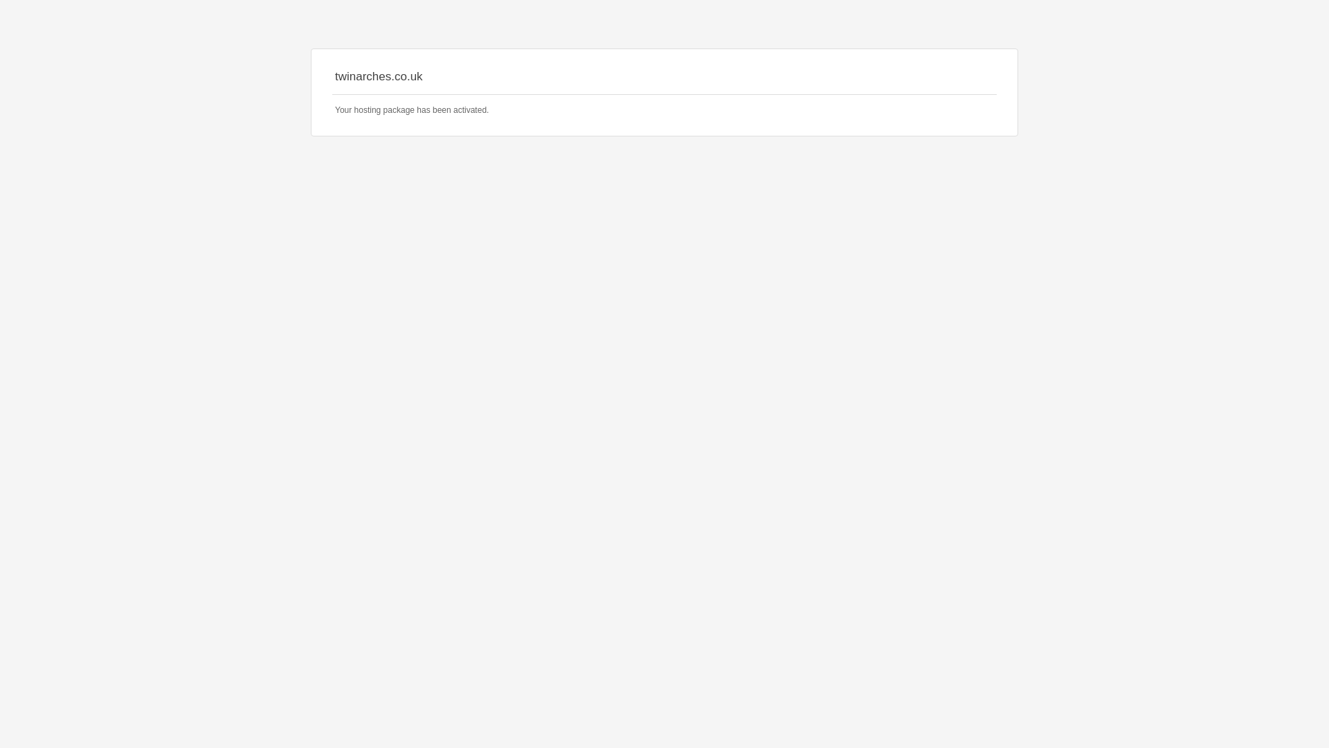 website screenshot of https://twinarches.co.uk/