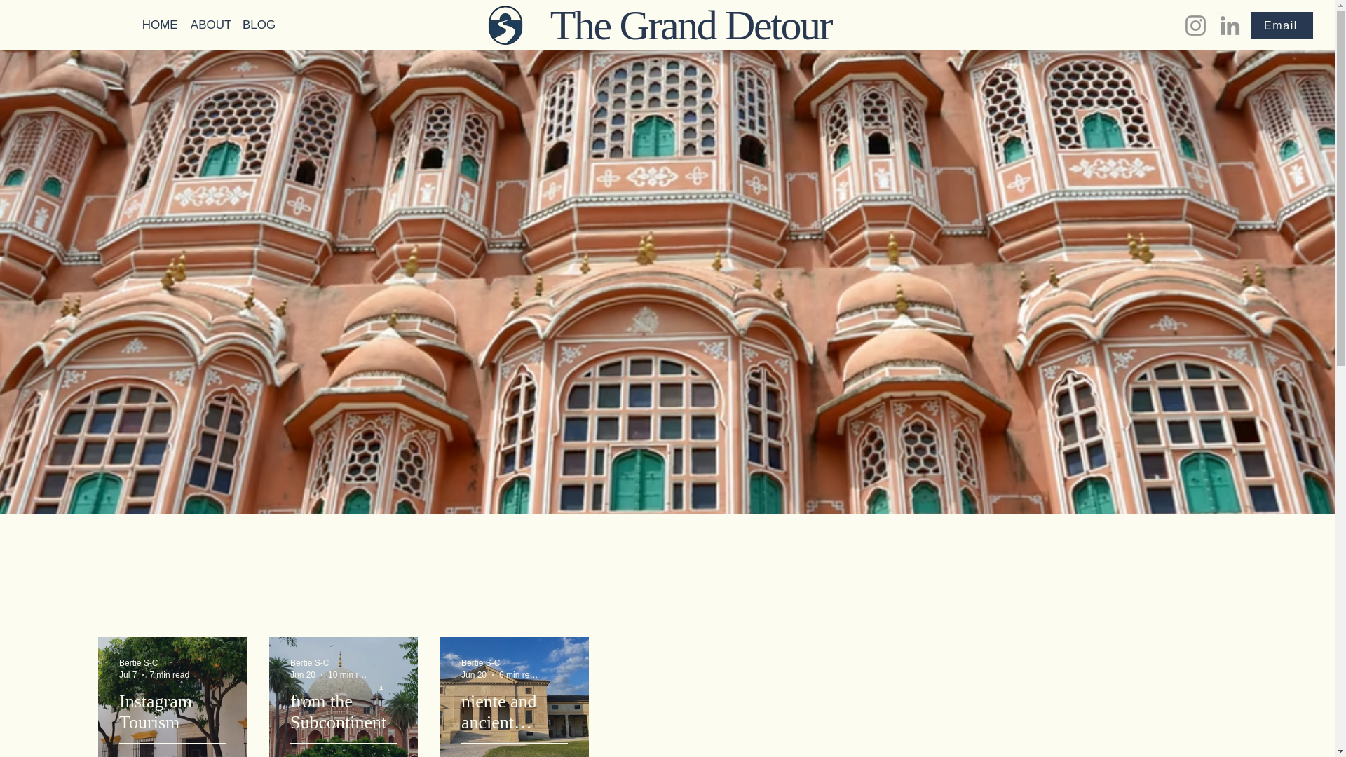 website screenshot of https://thegranddetour.co.uk/