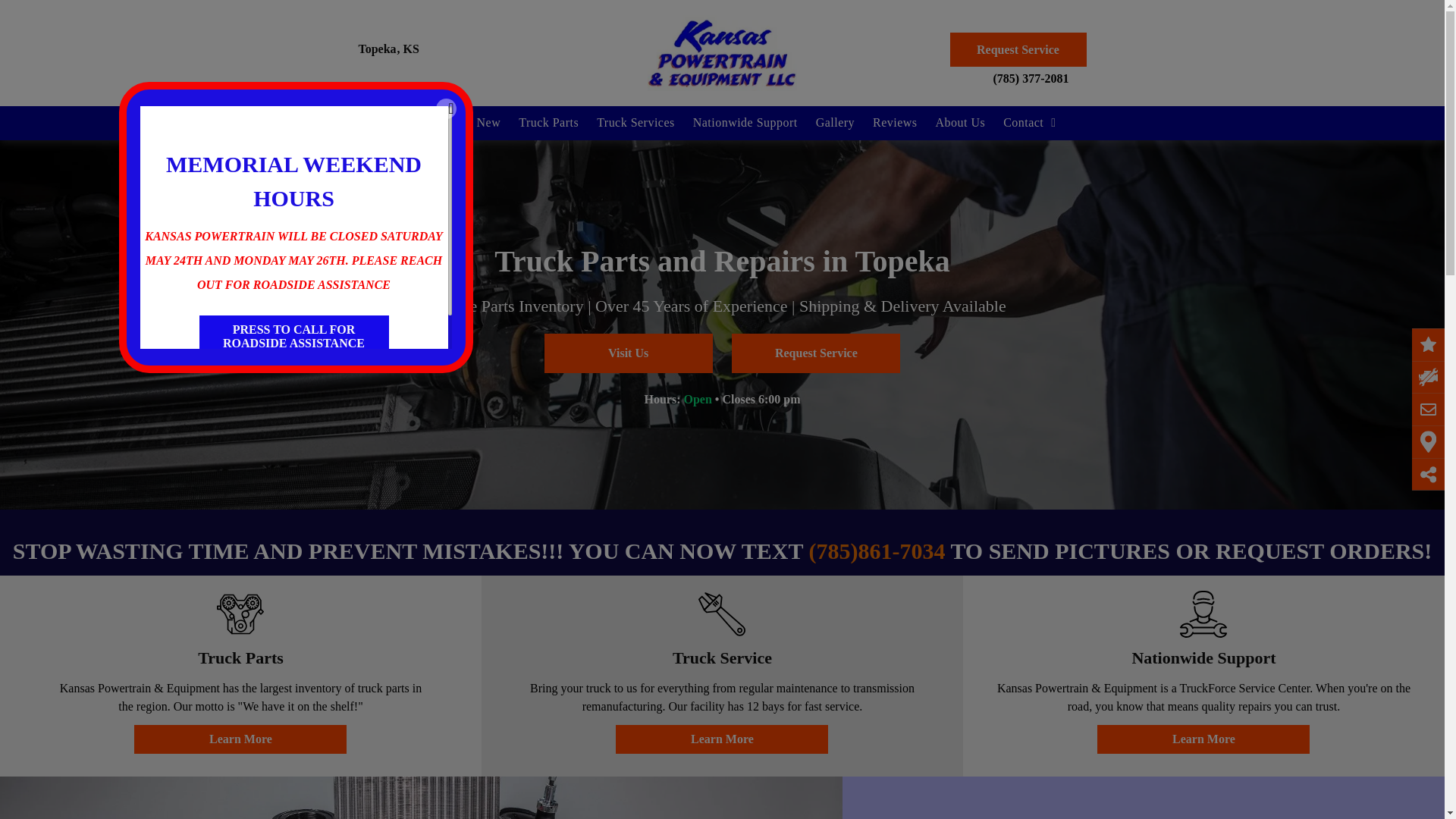 website screenshot of https://kansas-powertrain.com/