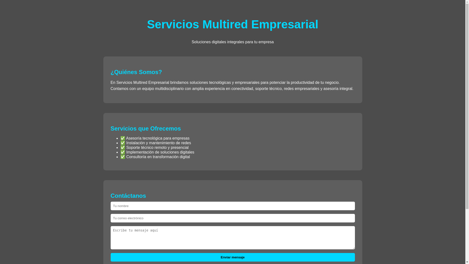 website screenshot of https://multiredempresarial.top/