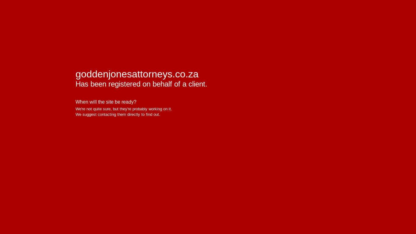 website screenshot of https://goddenjonesattorneys.co.za/