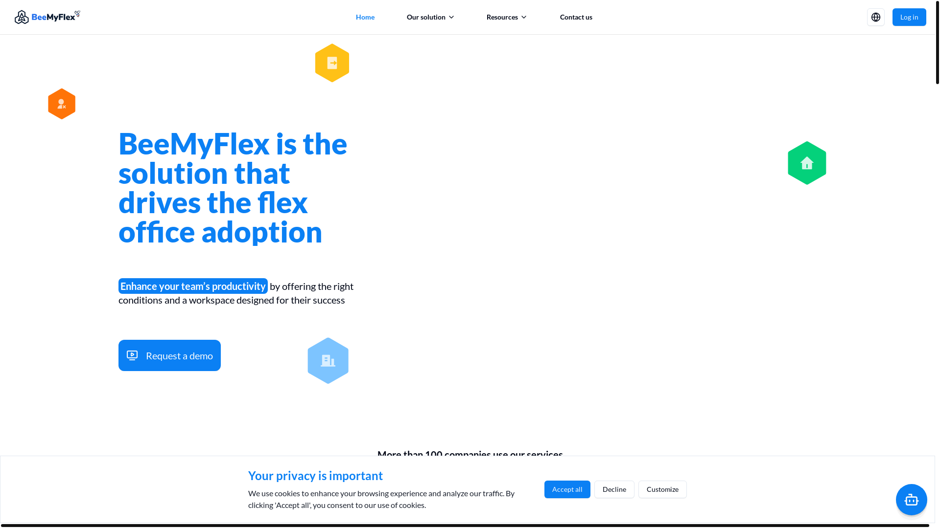 website screenshot of https://workwithbeemyflex.com/