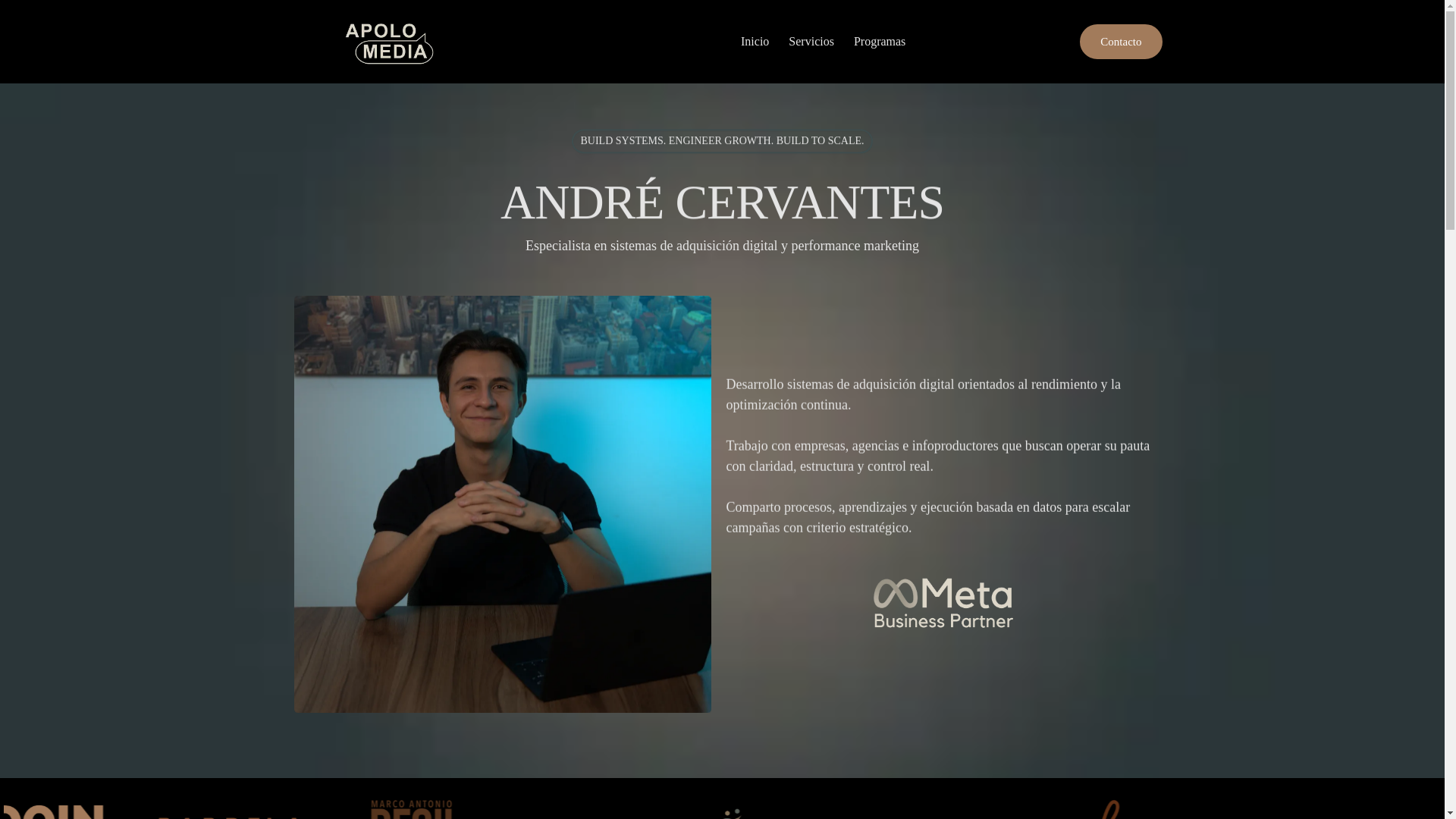 website screenshot of https://andrecervantes.com.mx/