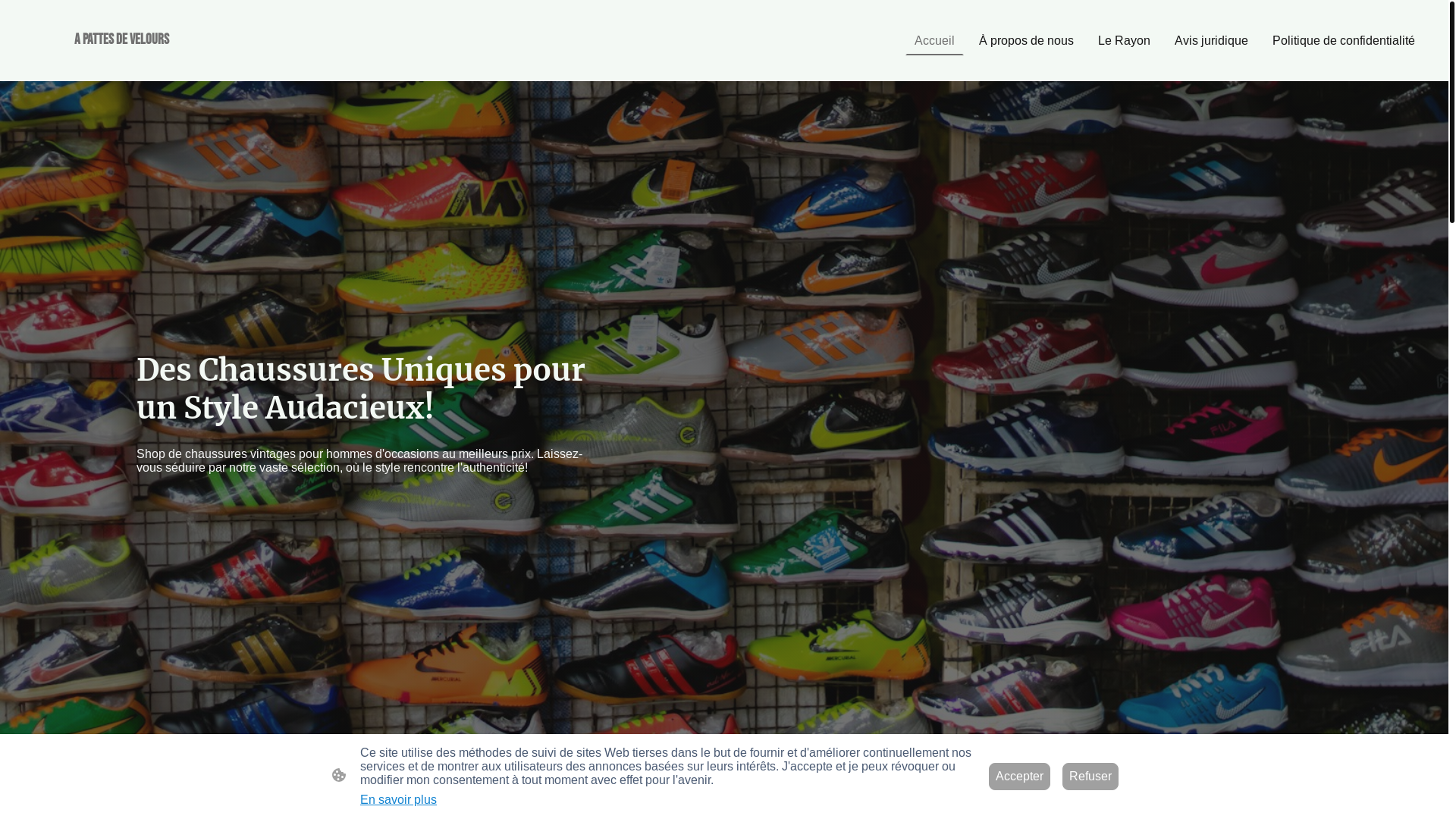 website screenshot of https://apattesdevelours.fr/
