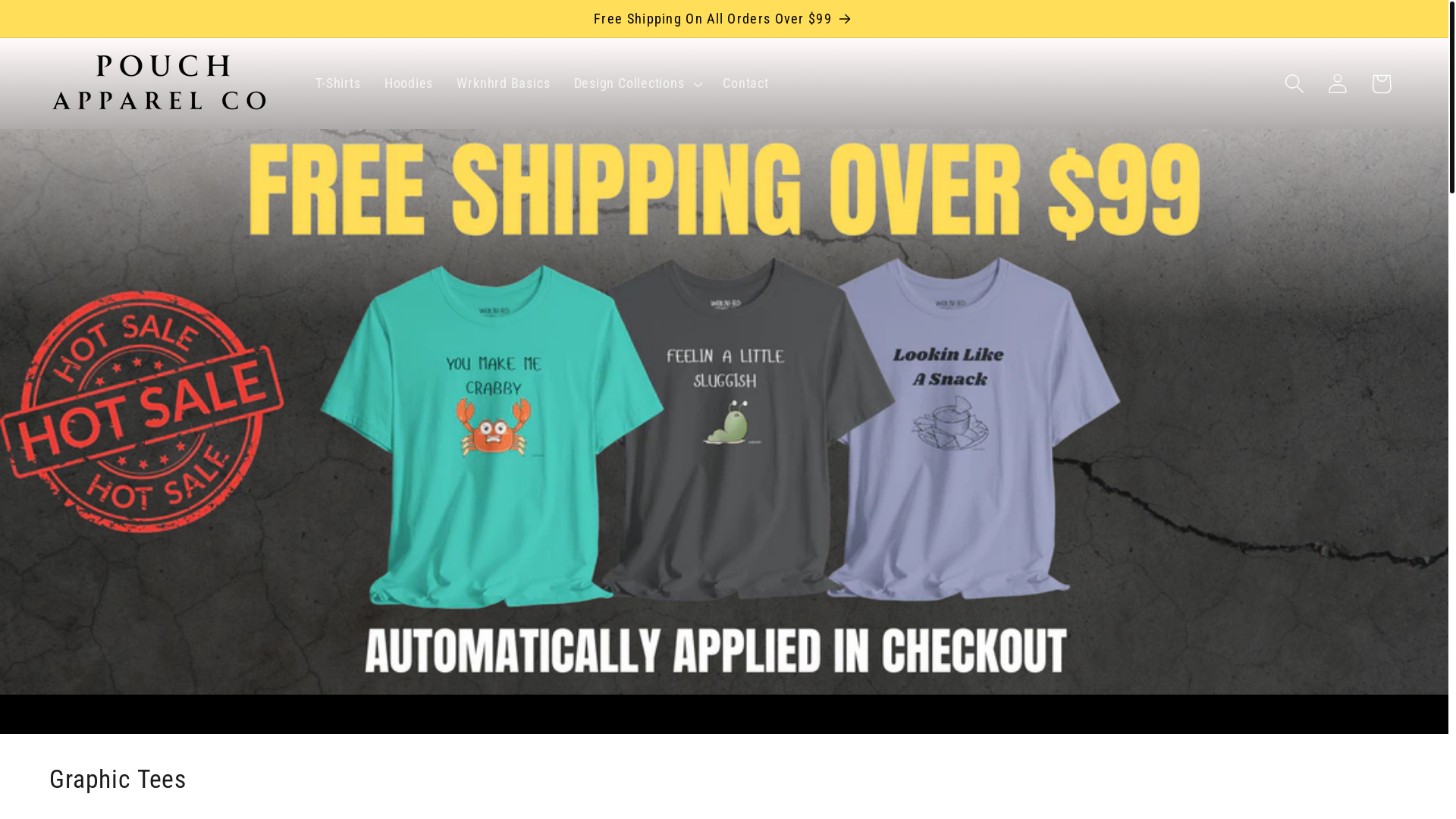 website screenshot of https://pouchapparel.com/