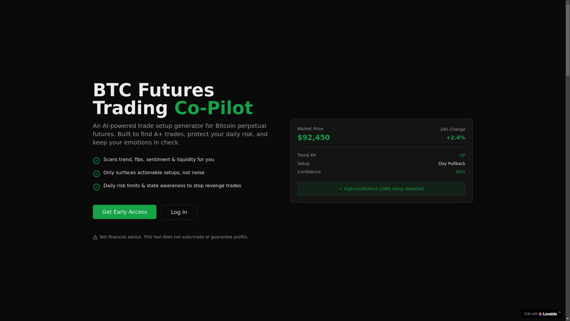 website screenshot of https://bittycopilot.com/