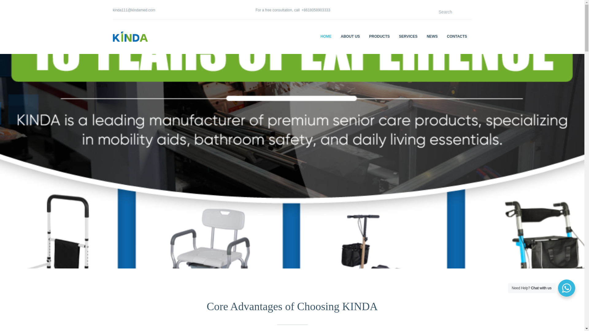 website screenshot of https://kinda-senioraids.com/