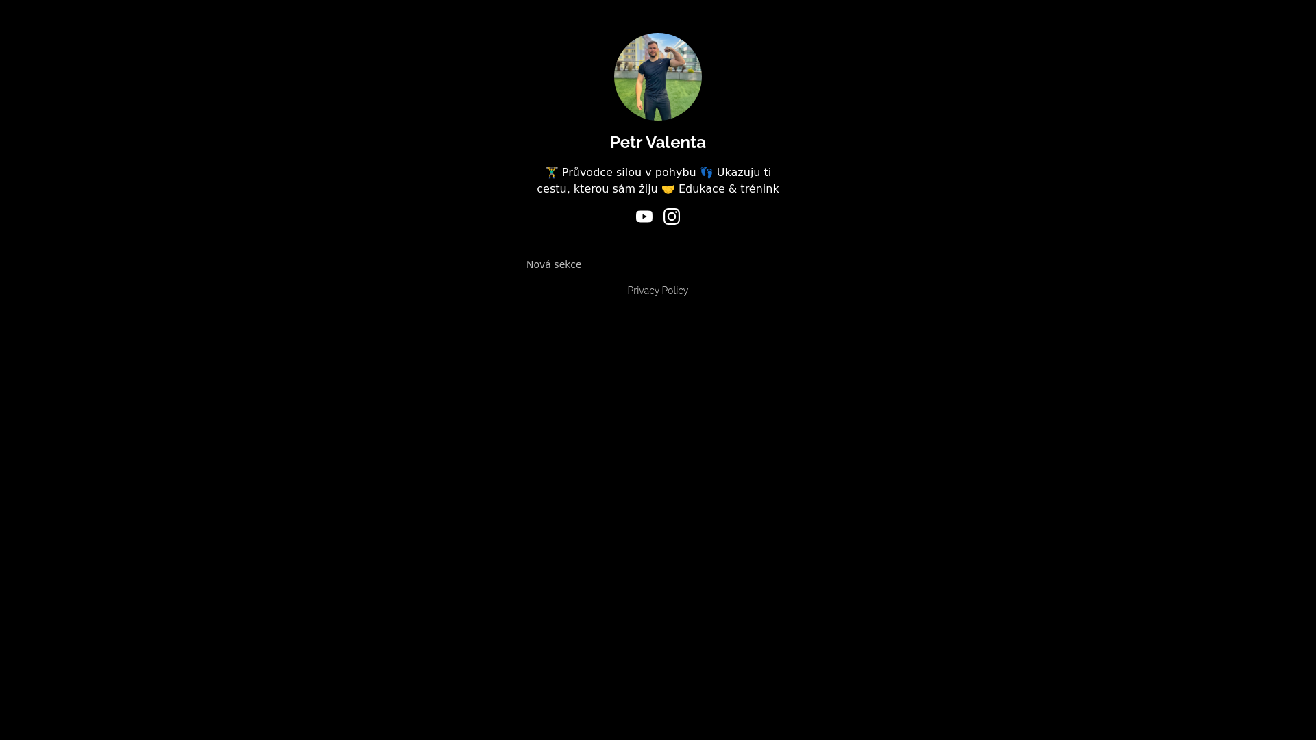 website screenshot of https://coachpetr.cz/