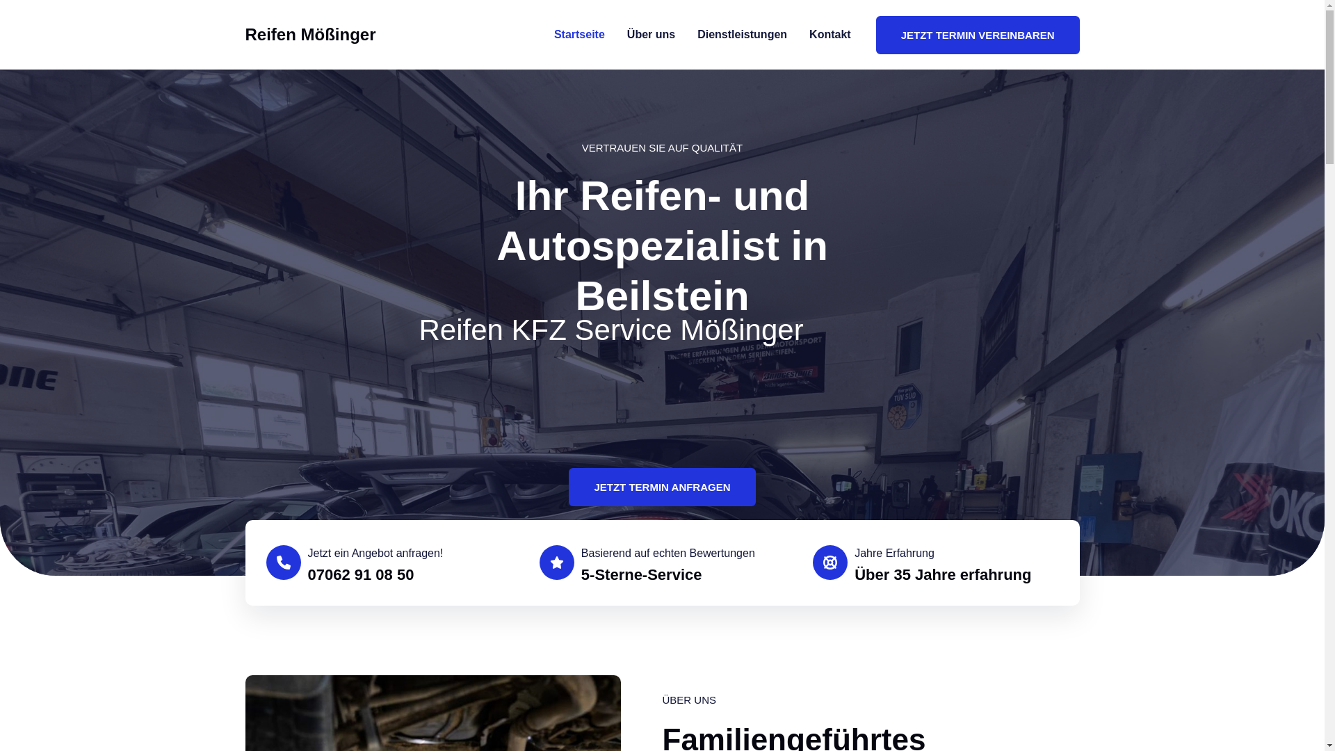 website screenshot of https://kfz-service-moessinger.de/