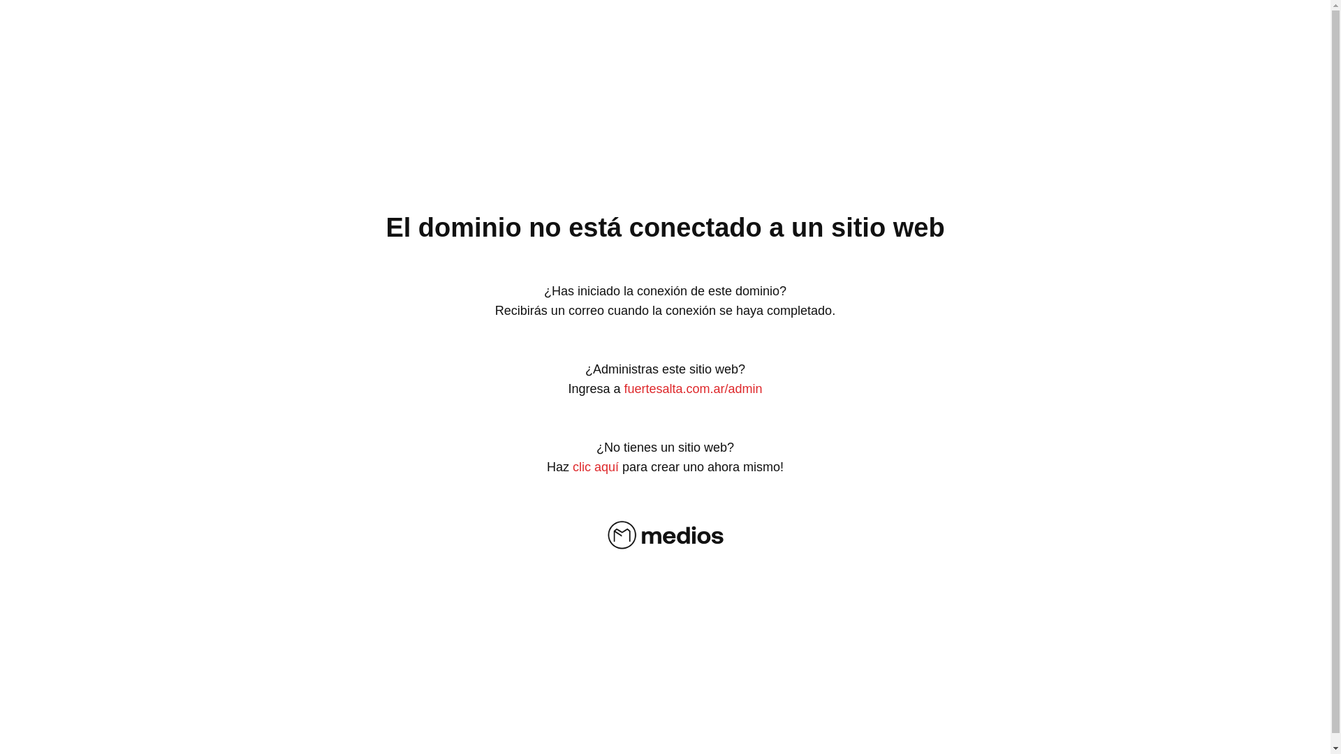 website screenshot of https://fuertesalta.com.ar/