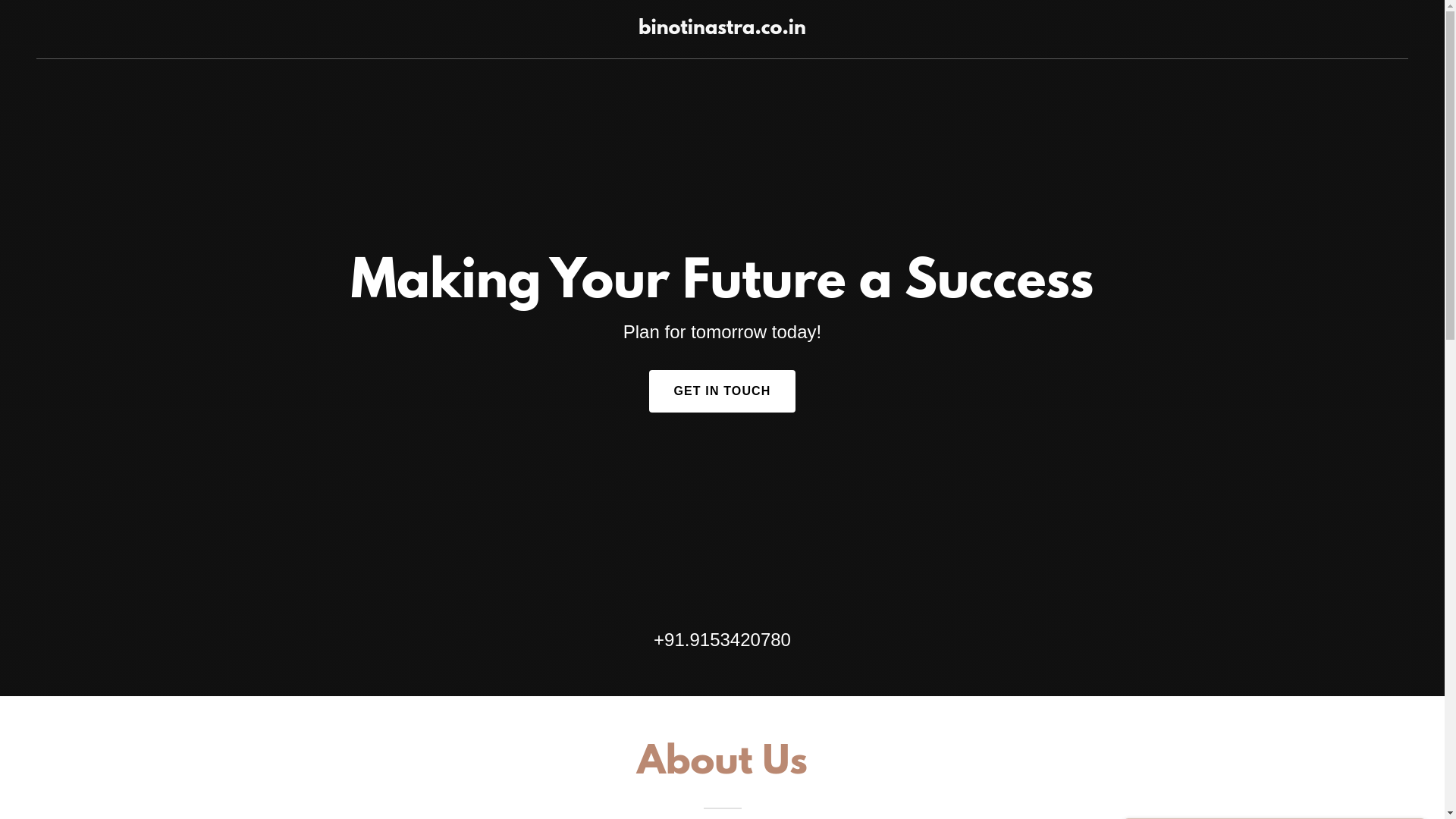 website screenshot of https://binodinastra.co.in/