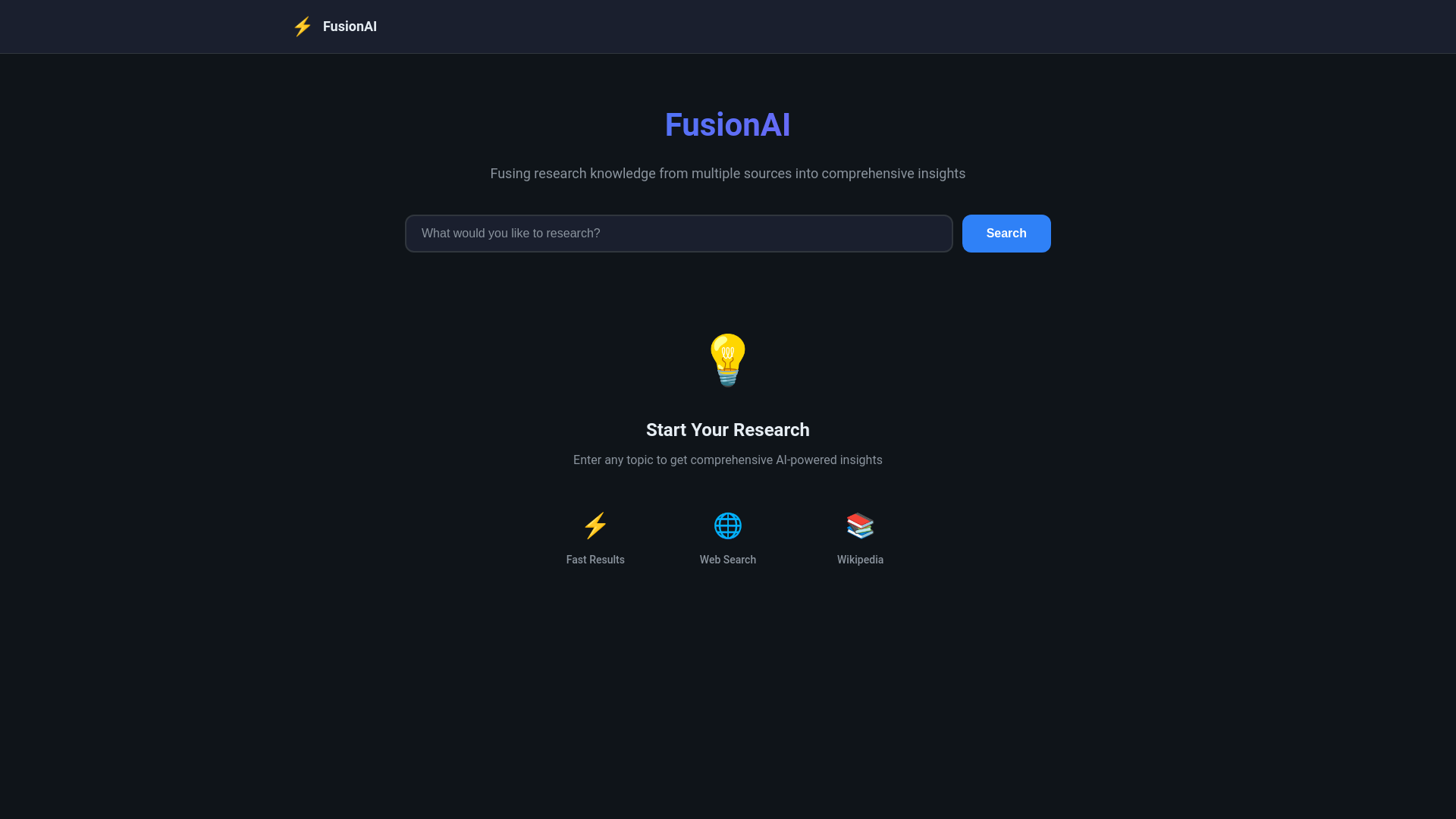 website screenshot of https://fusionai.studio/