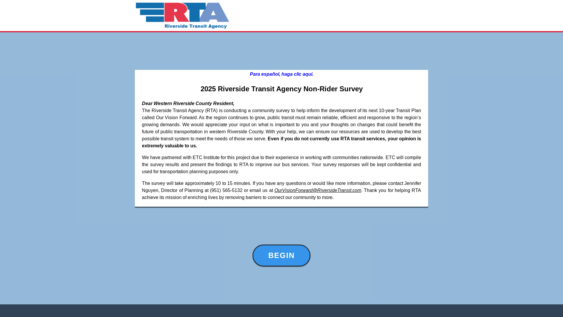 website screenshot of https://riversidetransitnonridersurvey.org/