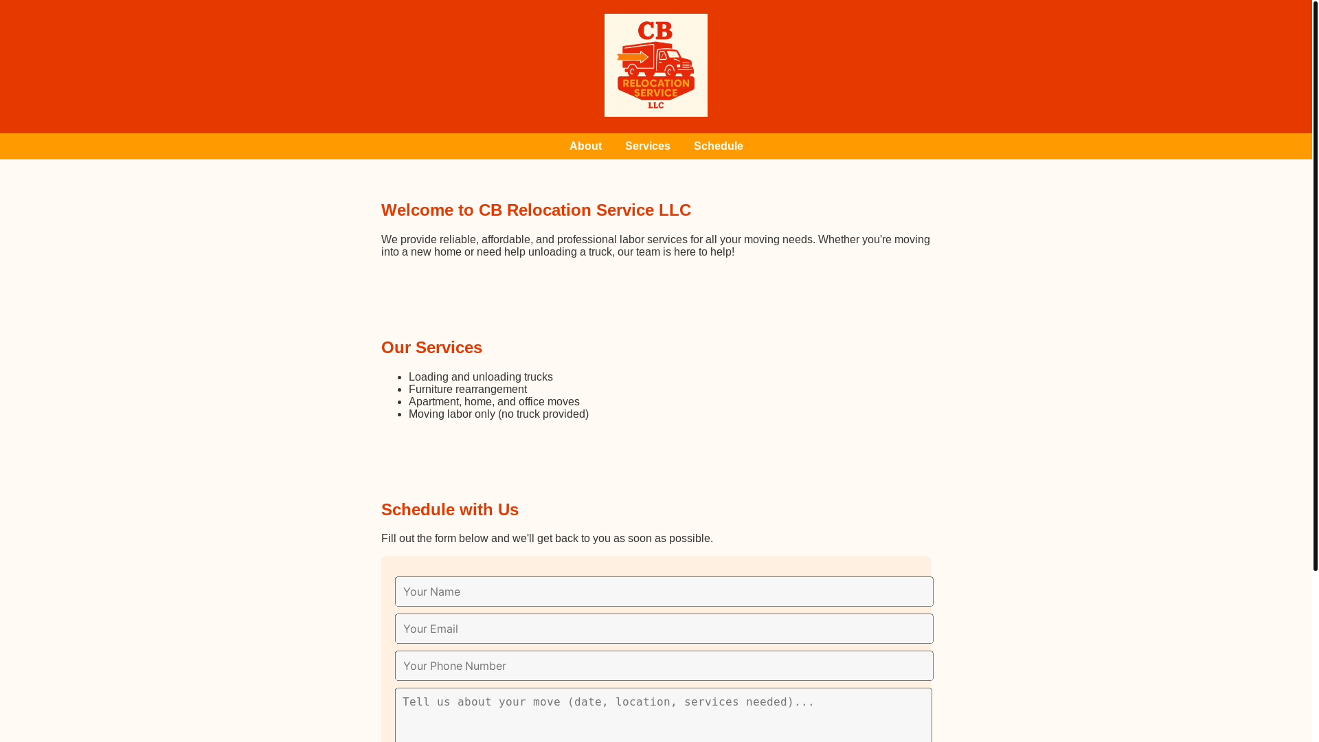 website screenshot of https://cbrelocationservice.com/
