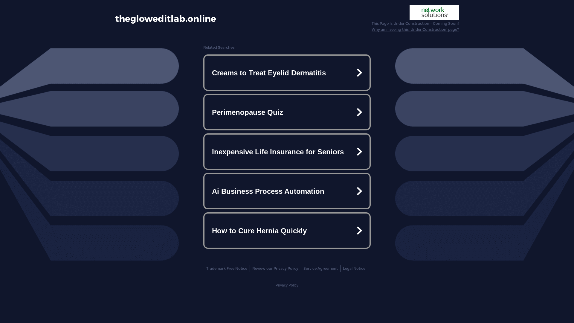 website screenshot of https://thegloweditlab.online/