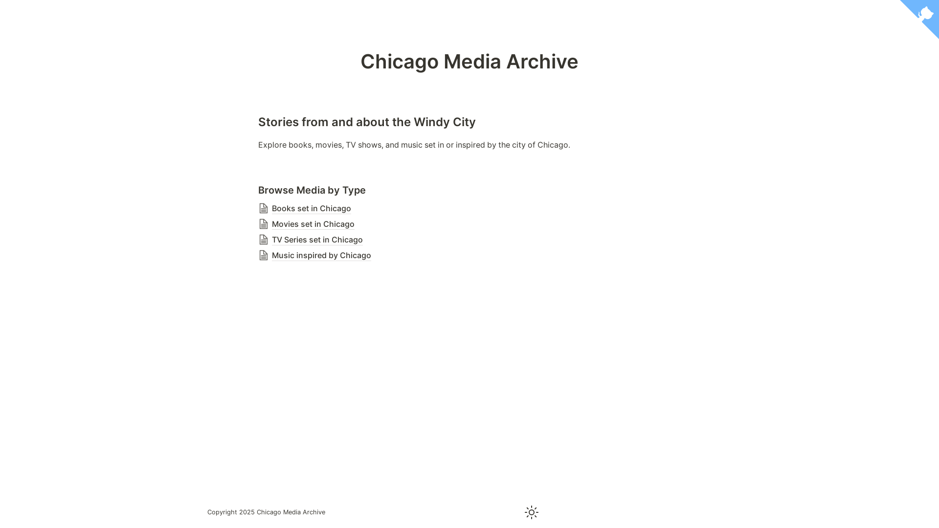 website screenshot of https://chicagomediaarchive.com/