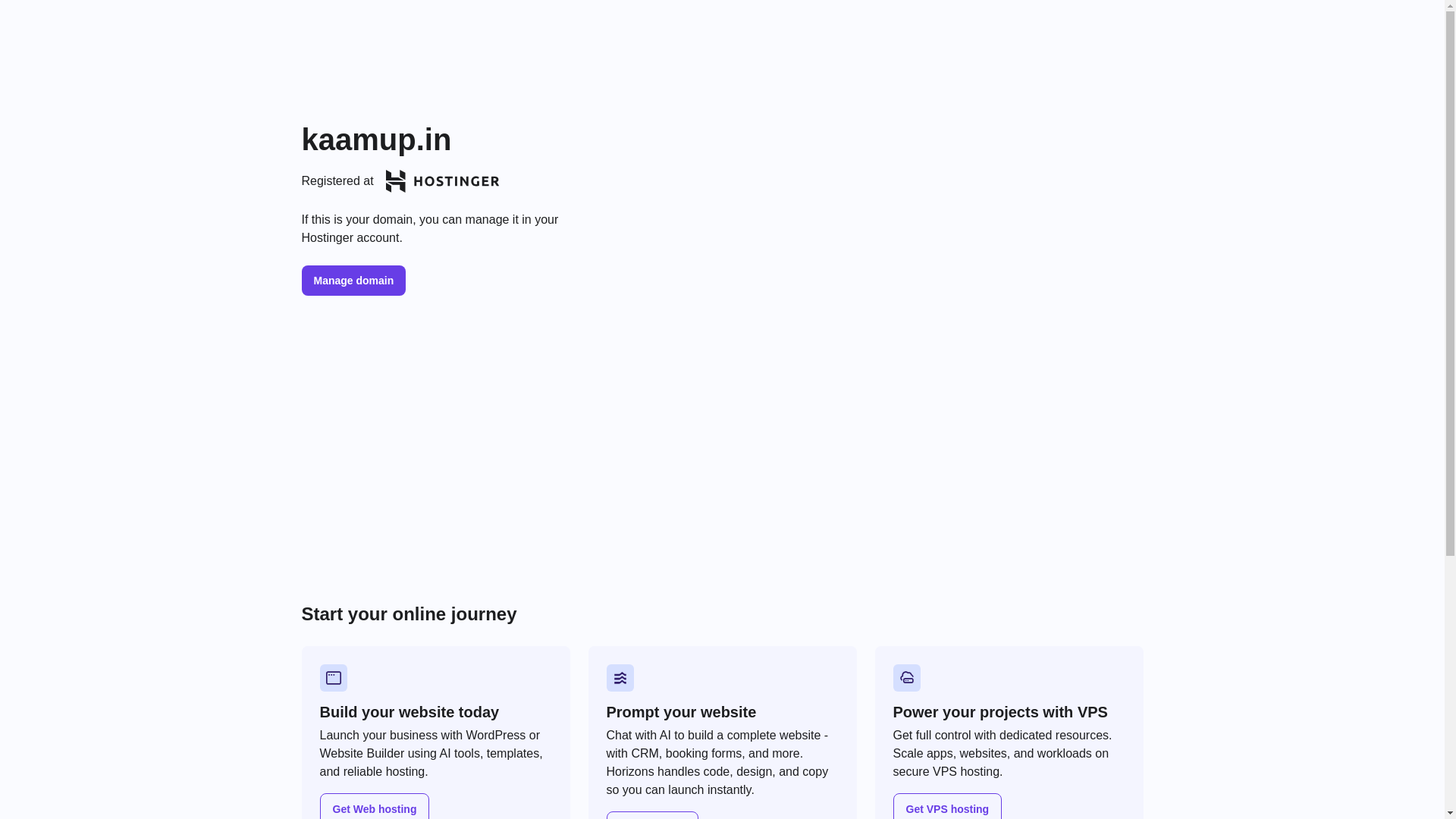 website screenshot of https://kaamup.in/