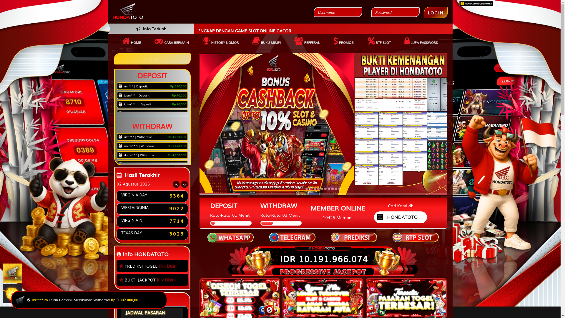 website screenshot of https://hondasemen.com/