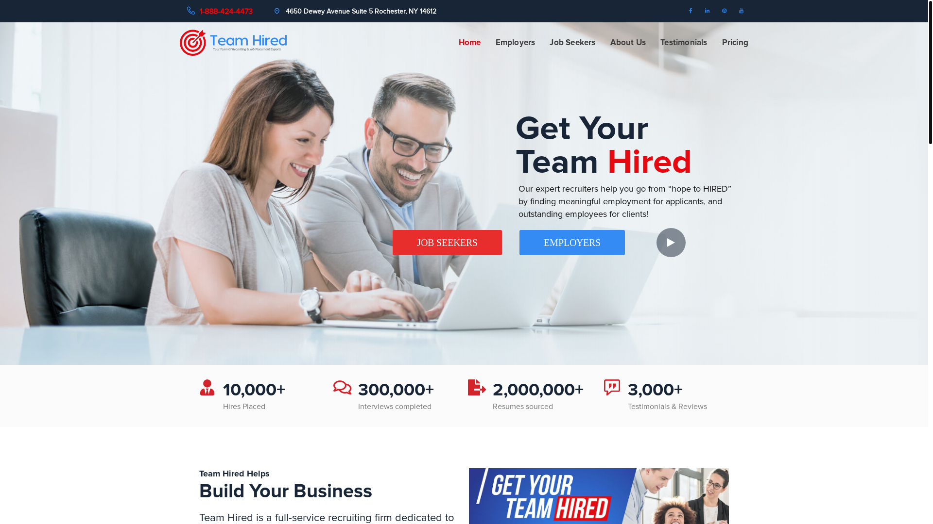 website screenshot of https://tryteamhired-team.com/