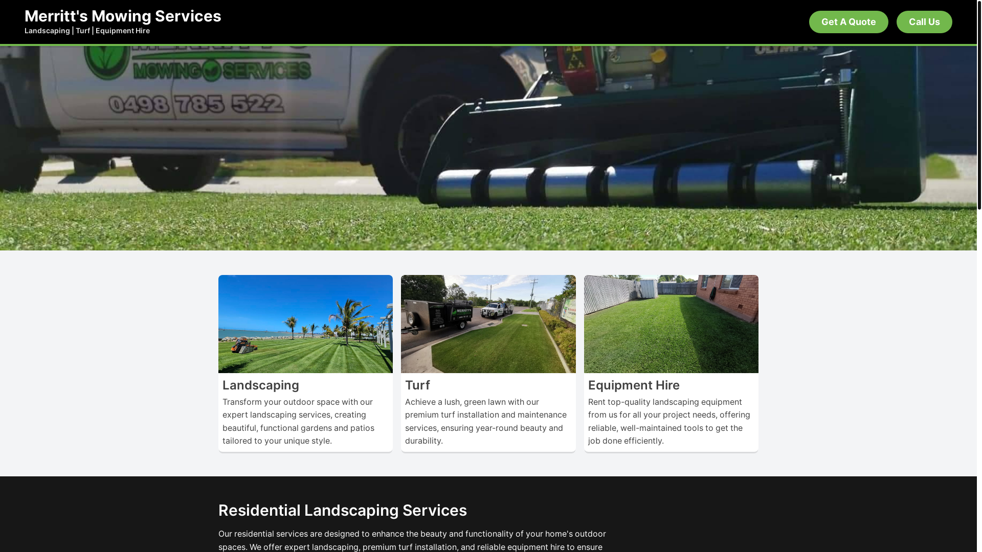 website screenshot of https://merrittturf.pages.dev/