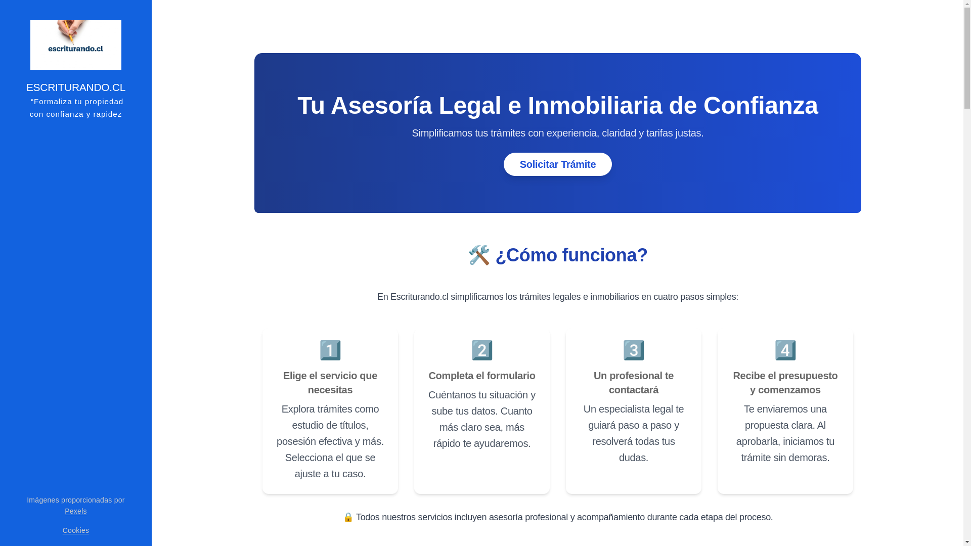 website screenshot of https://escriturando.cl/