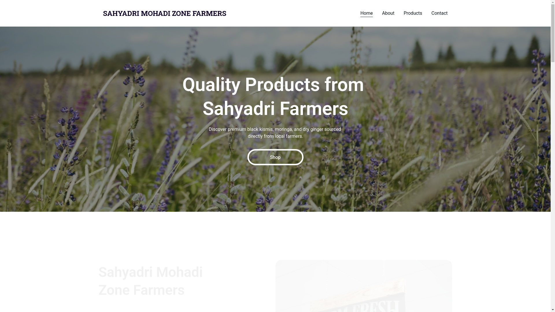 website screenshot of https://sahyadrimohadizonefarmersproducercompanylimited.in/