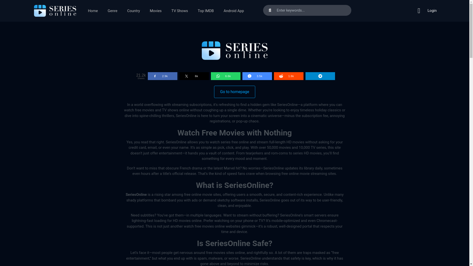 website screenshot of http://seriesonline.sx/