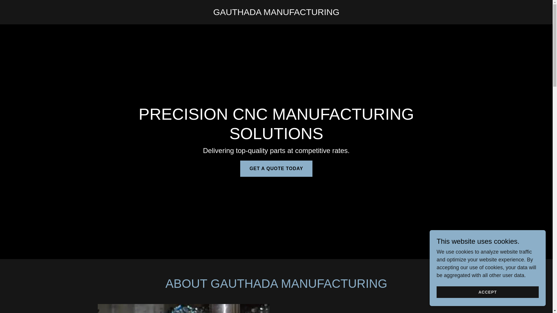 website screenshot of https://gauthadamfg.com/