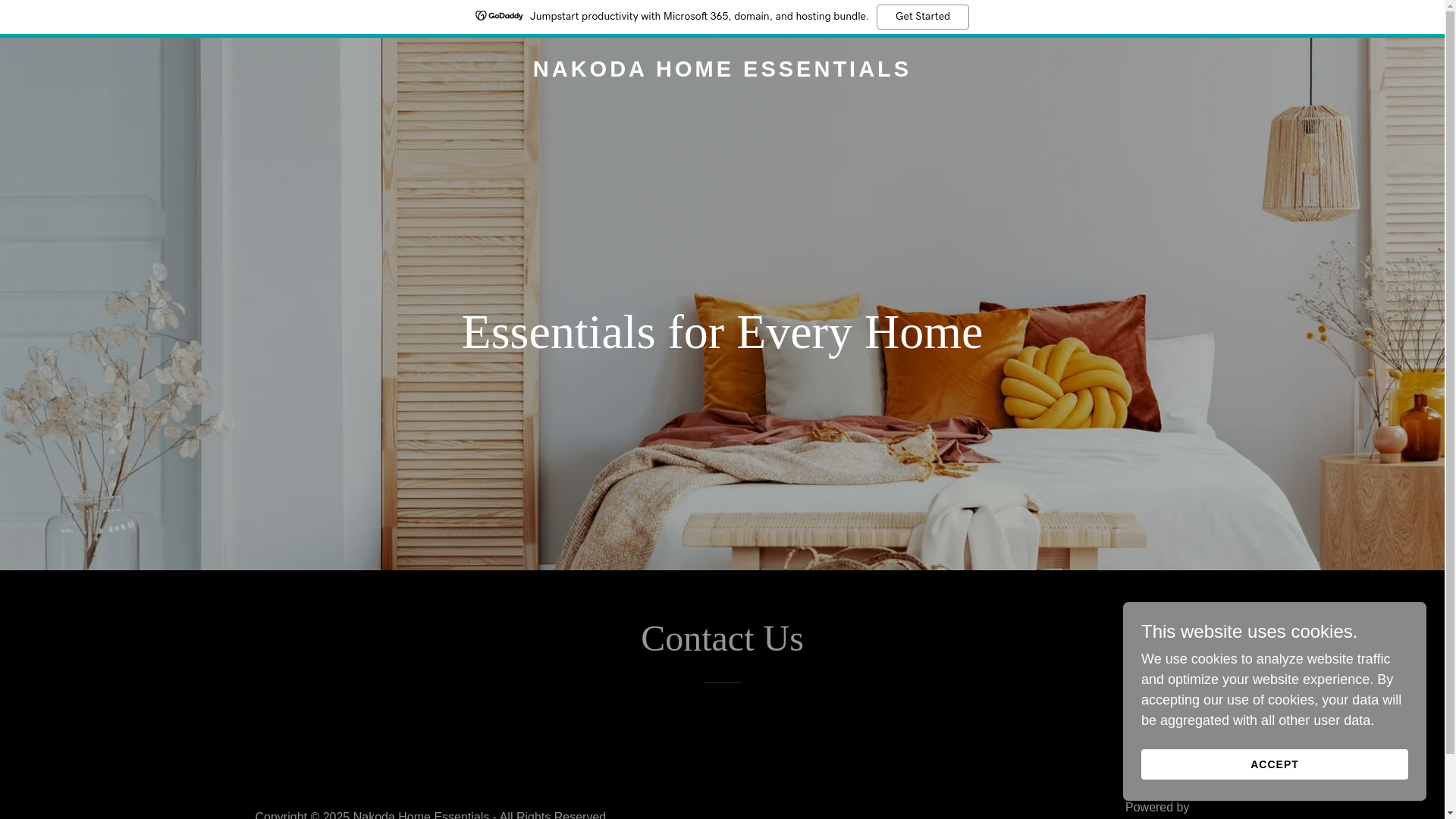 website screenshot of https://nakodahomeessintials.com/