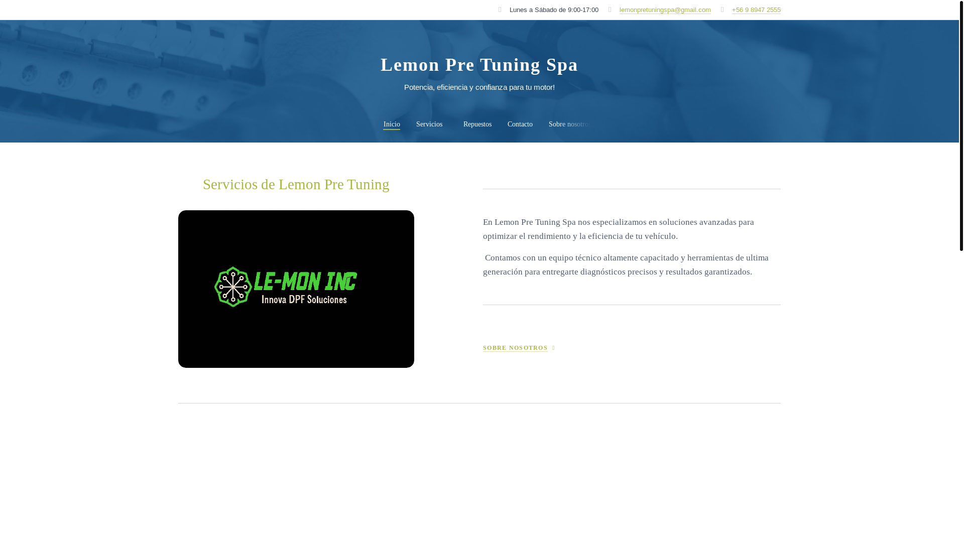 website screenshot of https://lemonpretuningspa.com/