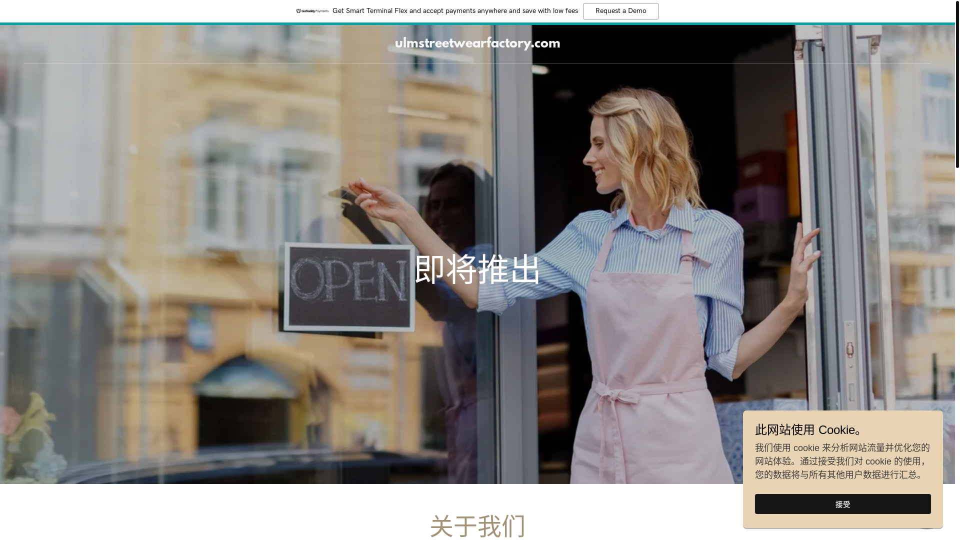 website screenshot of https://ulmstreetwearfactory.com/