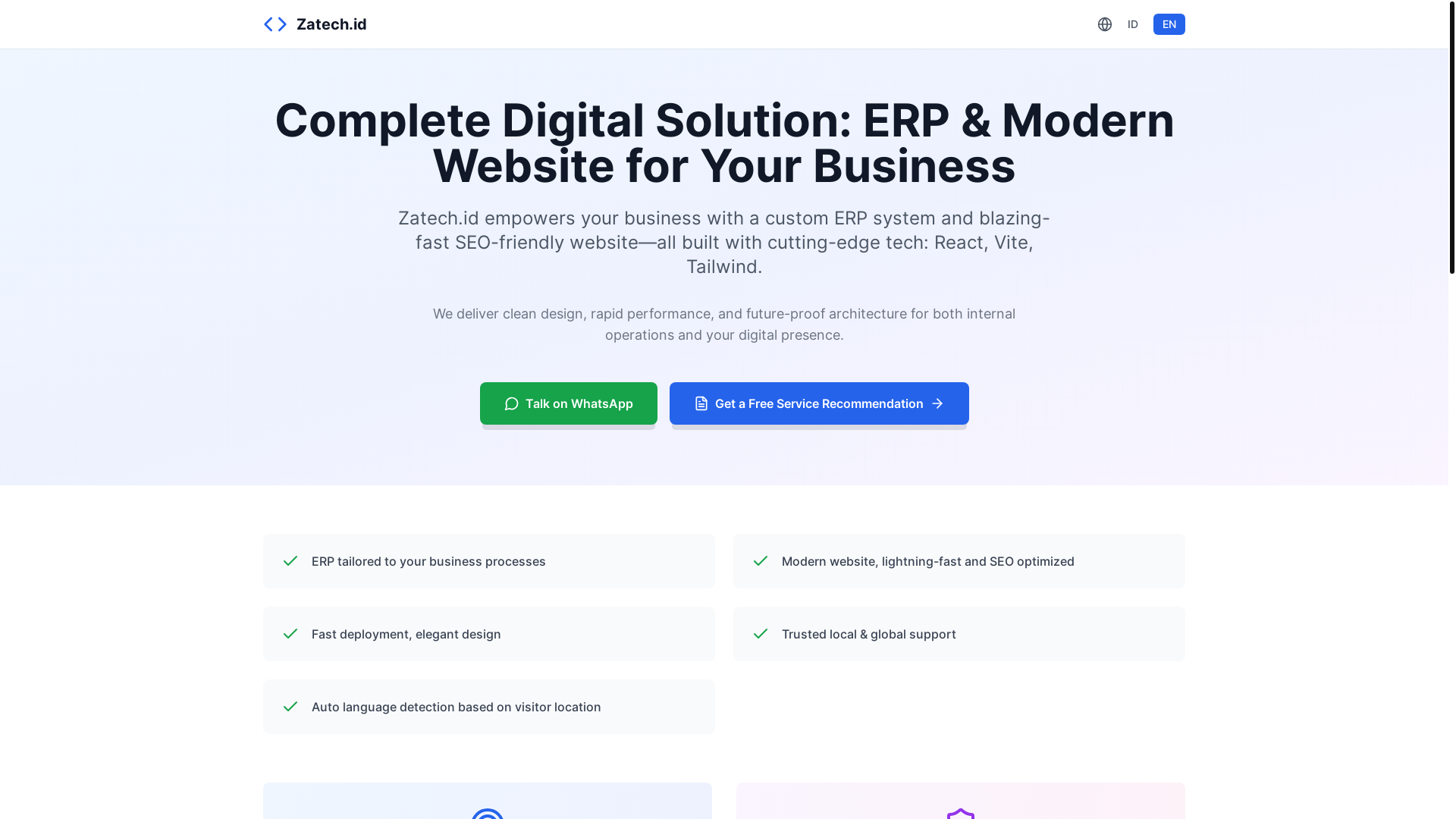 website screenshot of https://zatech.pages.dev/