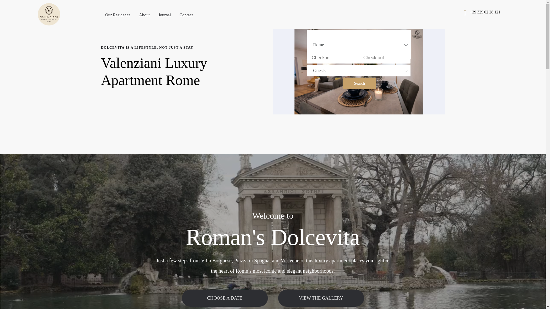 website screenshot of https://valenzianiluxuryapartment.com/